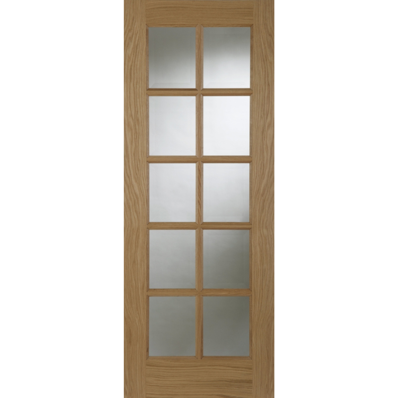 10L Oak Light Glazed Unfinished Door