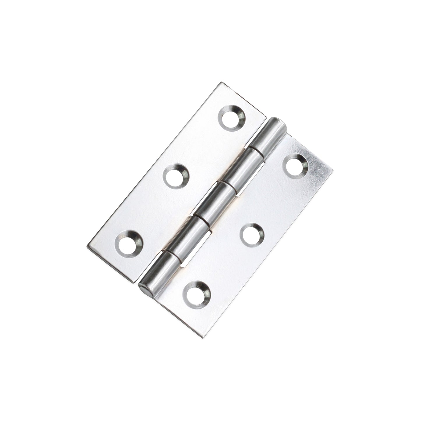 NON CE Mild Steel Butt Hinges - Polished Chrome