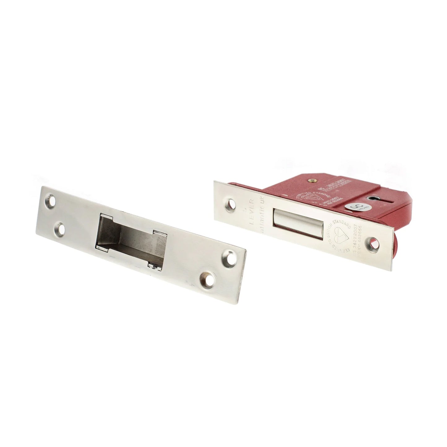5 Lever BS3621 Dead Lock - 63mm Satin Nickel