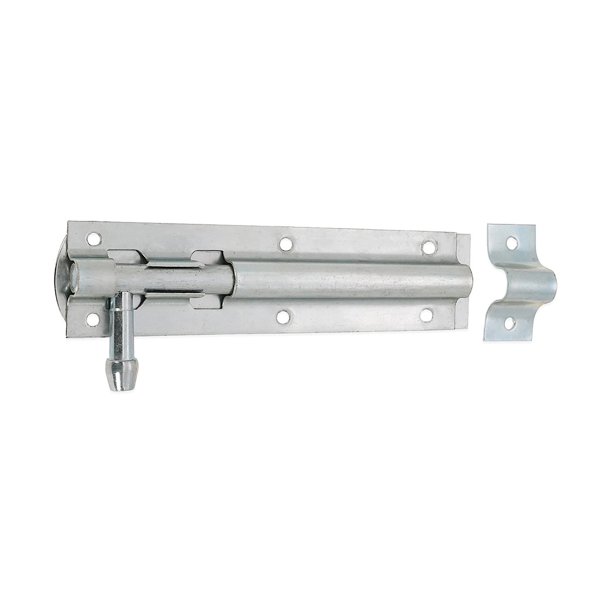 Iron Barrel Bolt - Straight 4" Zinc