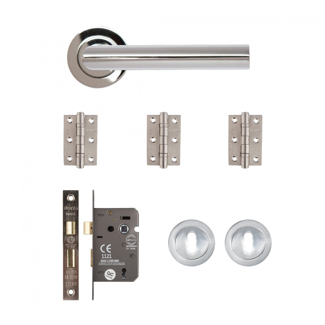 Ares Mortice Kit Polished Chrome Finish