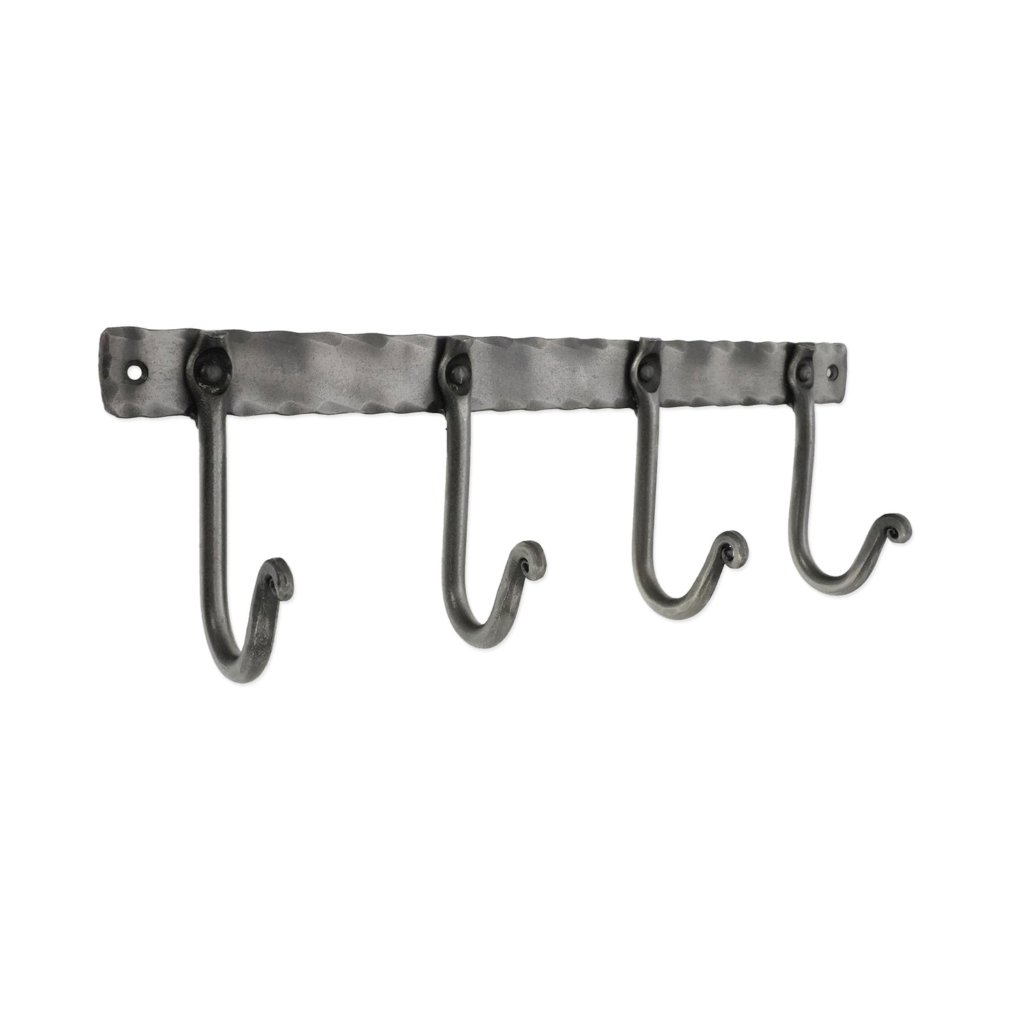 Iron Coat Hook Plain 4 leg - Pewter