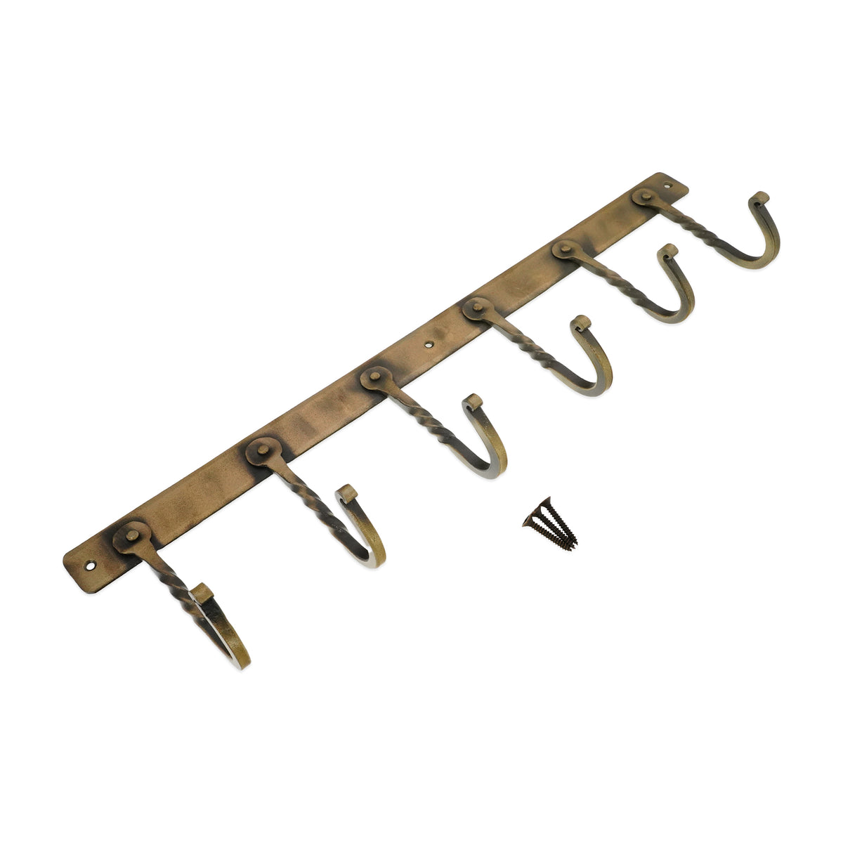 Iron Coat Hook Twisted 6 leg - Antique