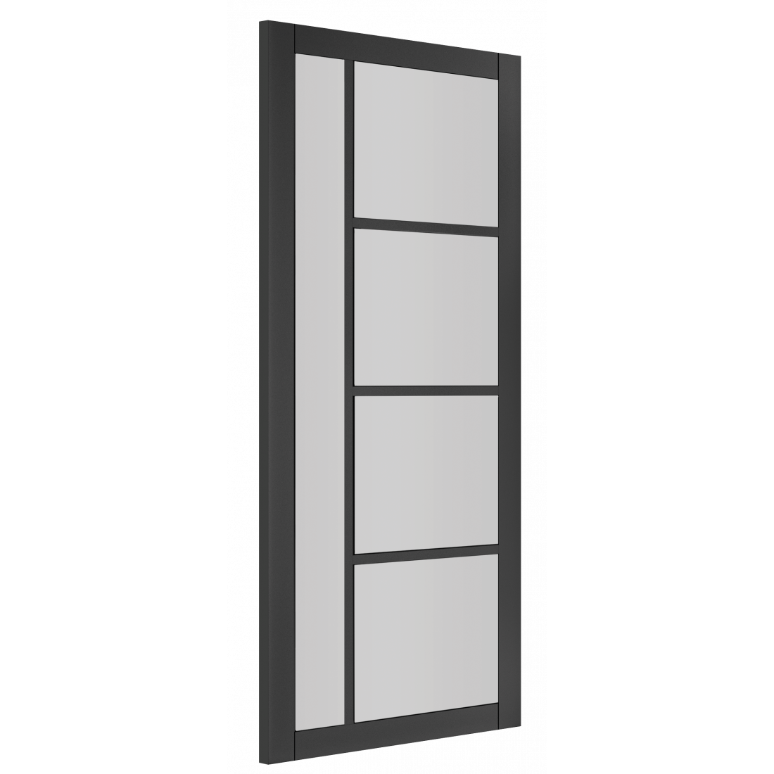 Brixton Black Prefinished Glazed Internal Door