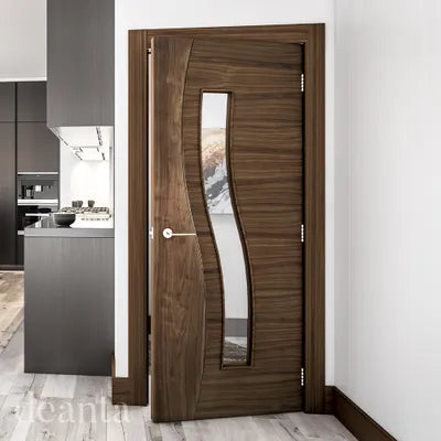 Cadiz Glazed Interior Walnut Door