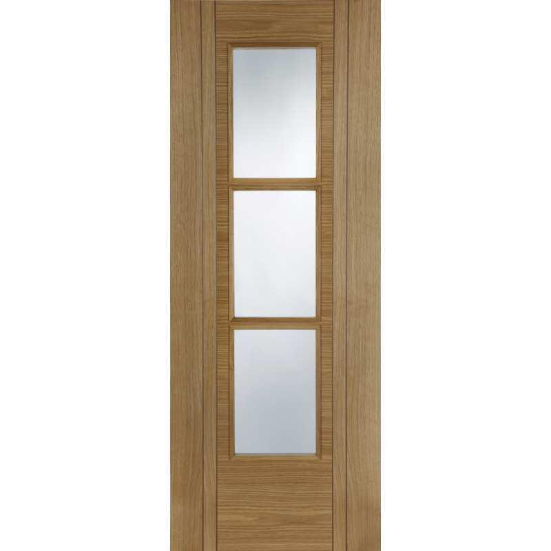 Capri 3 Oak Light Glazed Fire Door