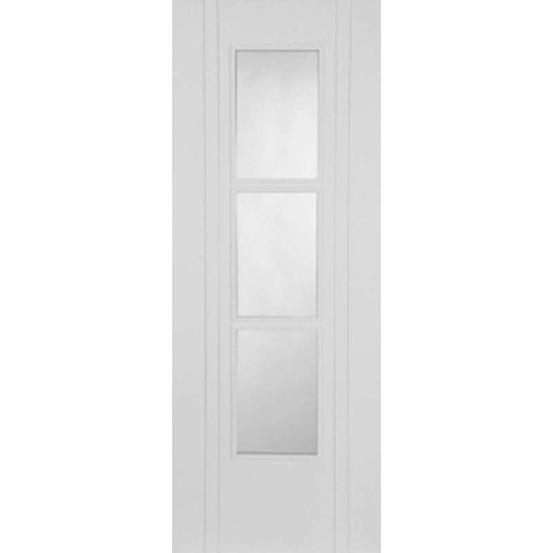 Capri 3 light Glazed White Primed