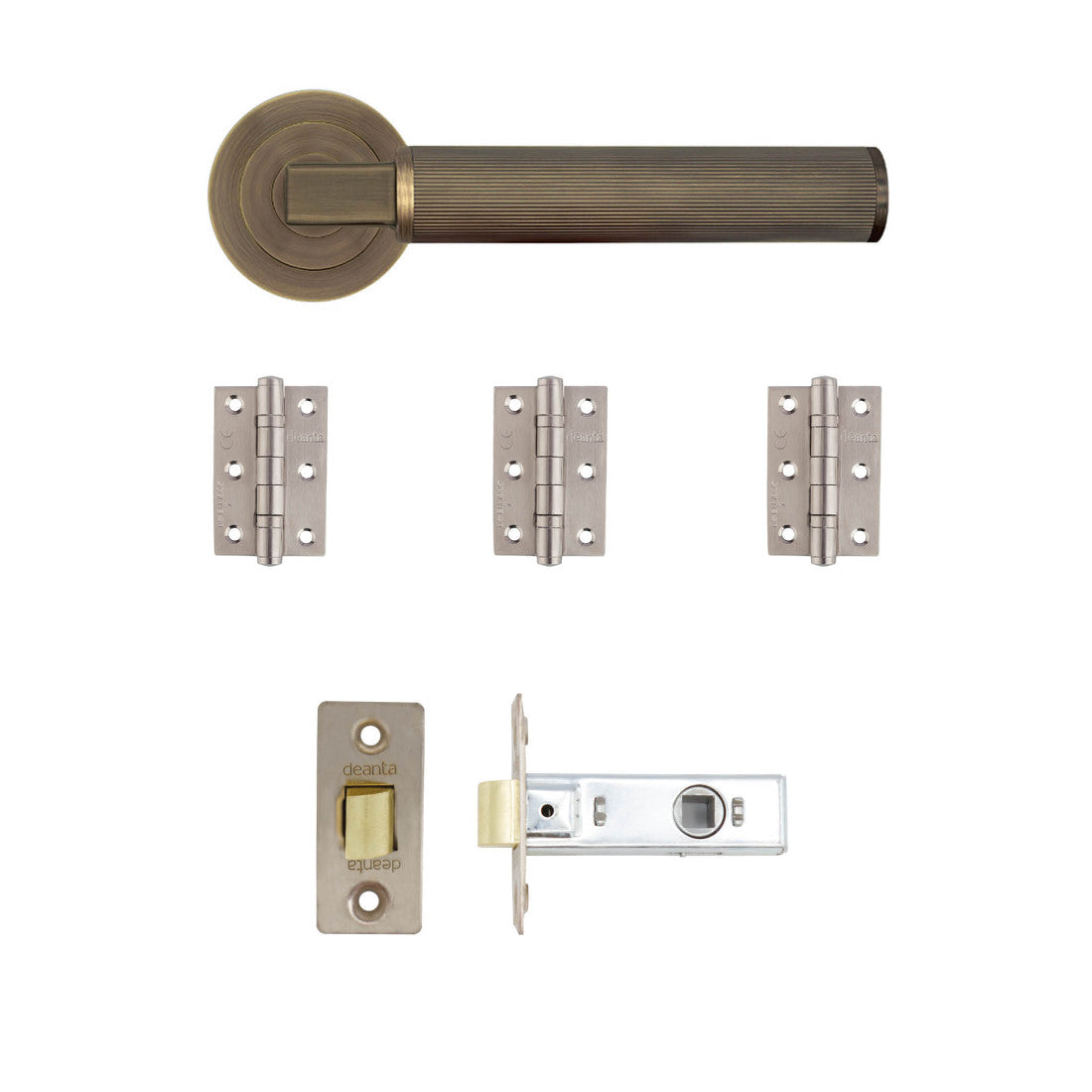 Delphi Latch Kit Matt Antique Brass 2