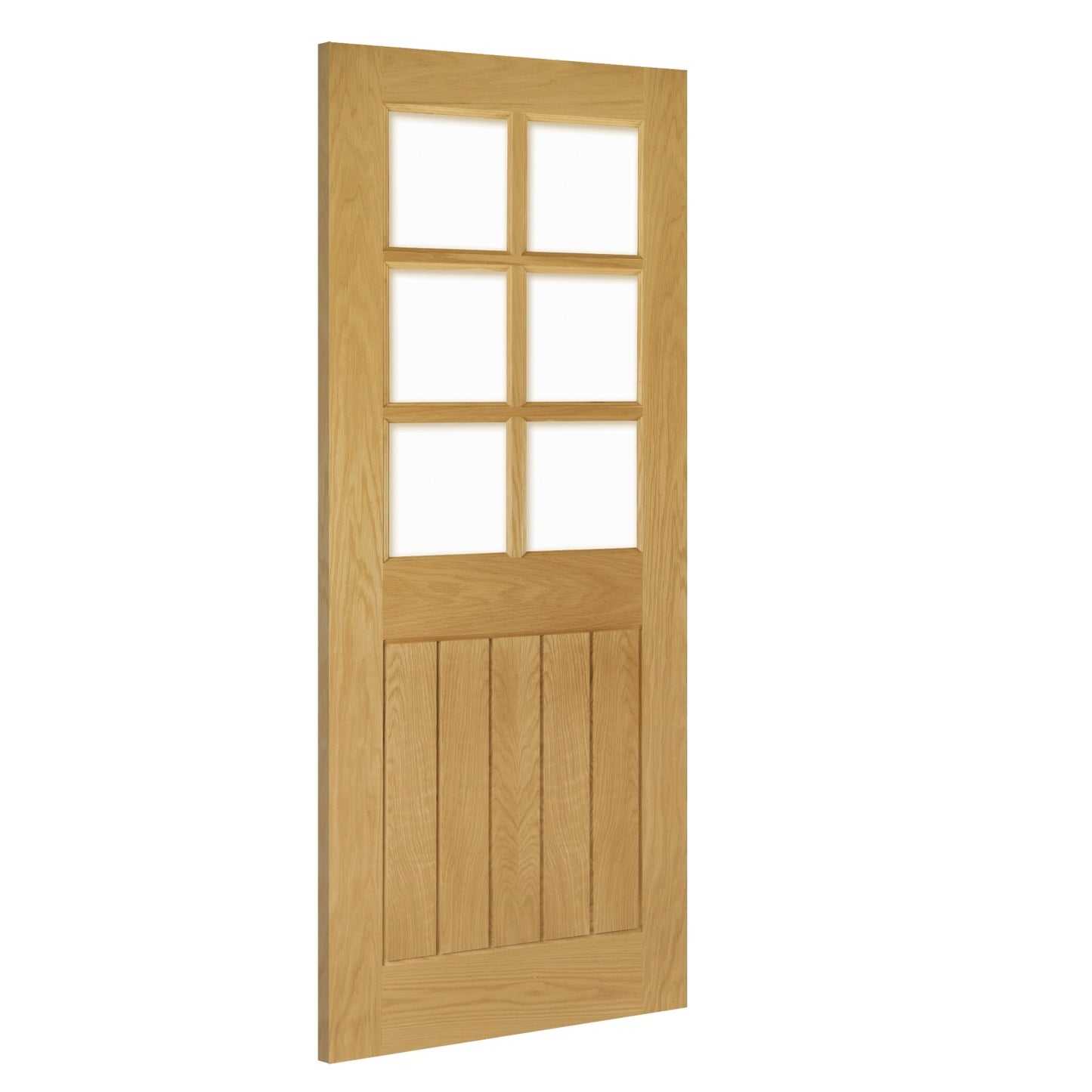 Ely Prefinished Oak Bevelled Glaze 6 Lite FSC Internal Door