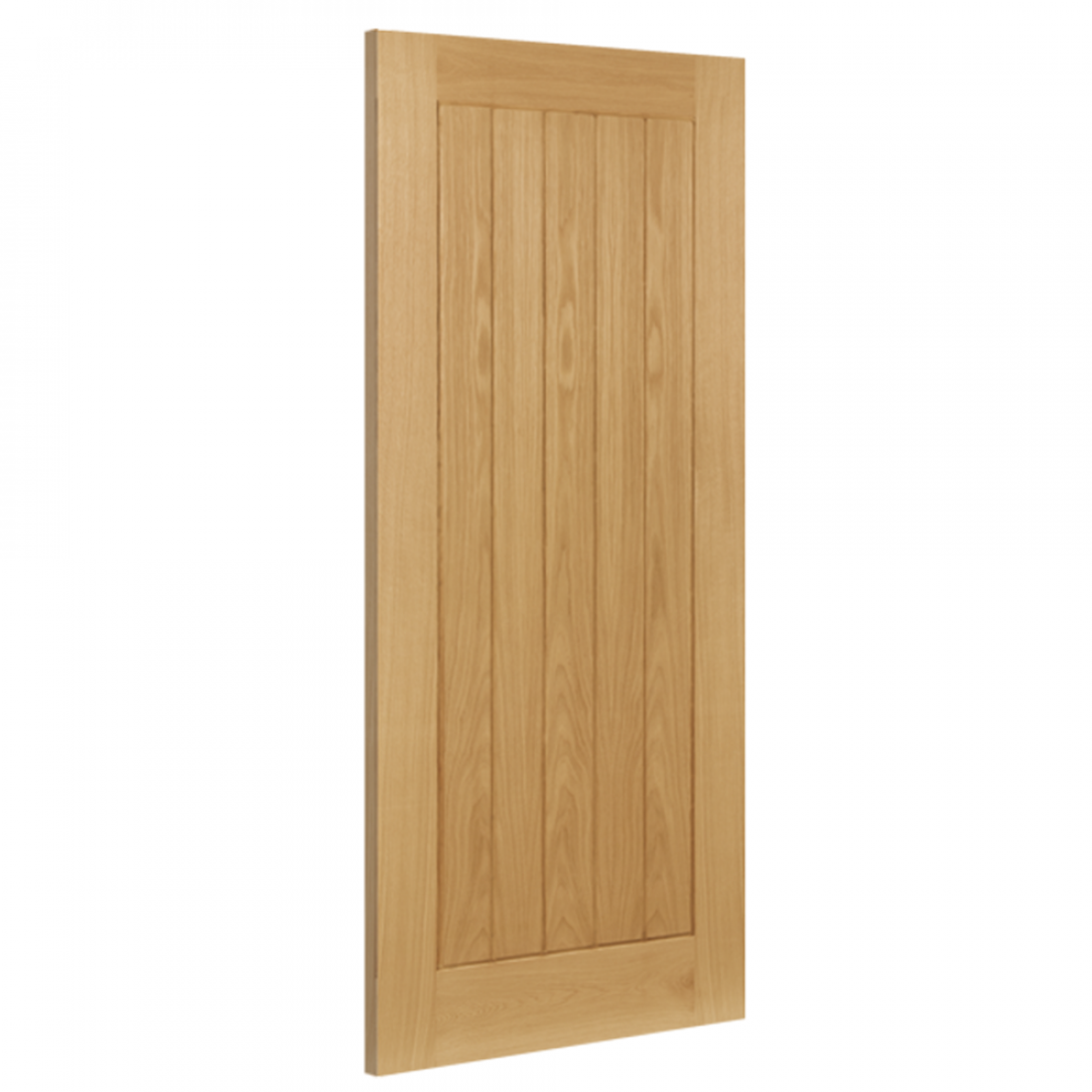 Ely Unfinished Oak internal door Deanta 3d