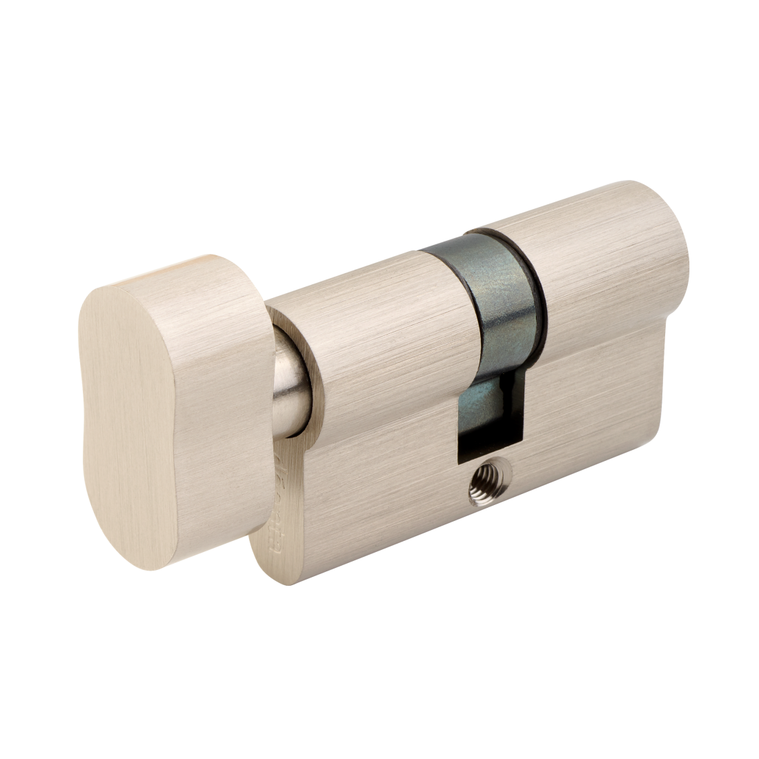 Euro Cylinder Lock Satin Nickel Finish back