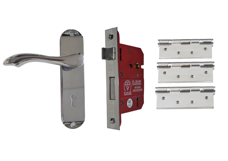 External Handle Set Polished Chrome