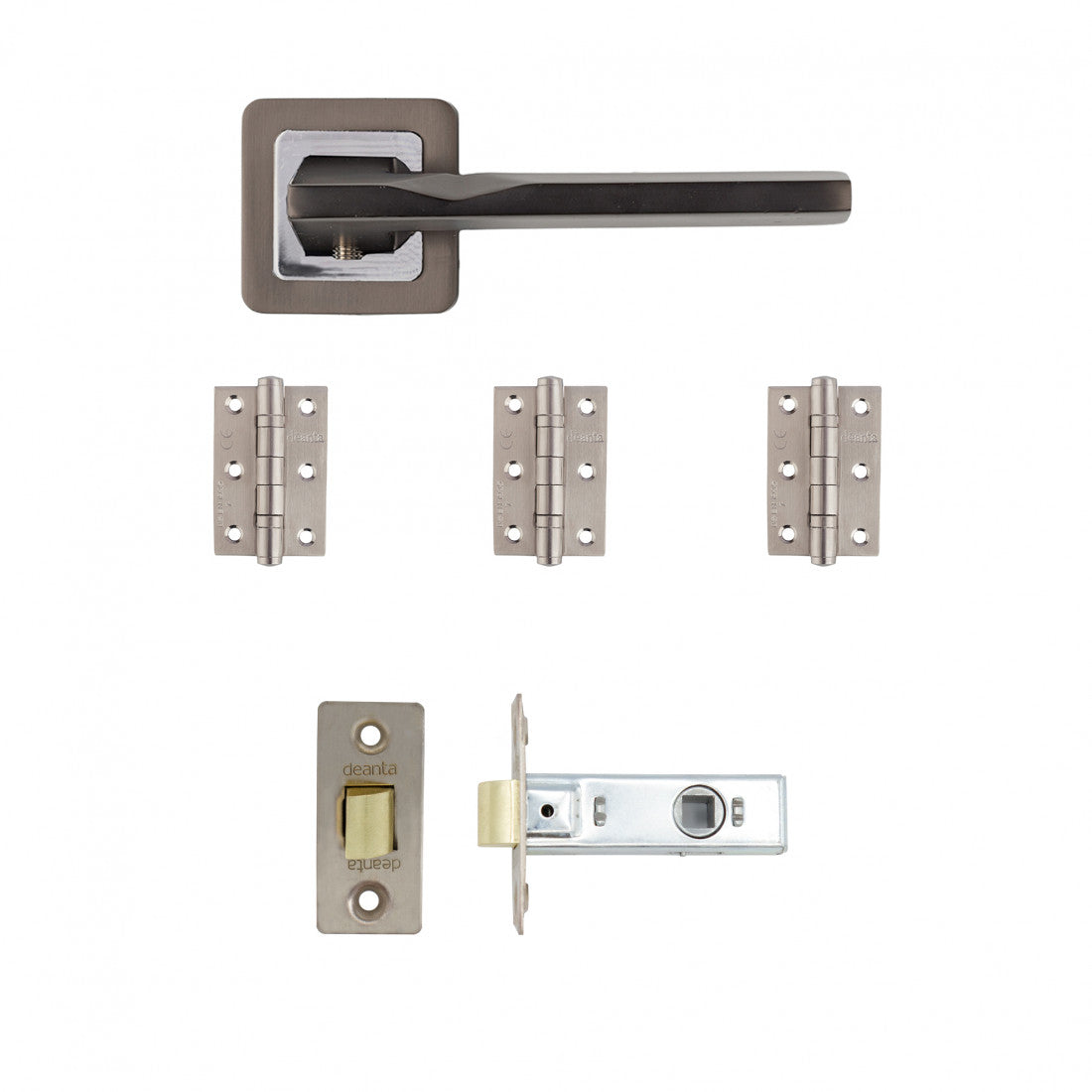 Hadrian Latch Kit Matt Satin Black Finish 2