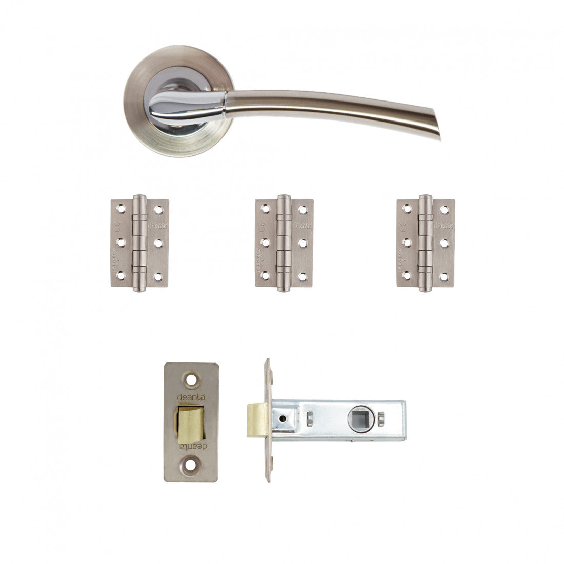 Hera Latch Kit Satin Nickel Chrome Finish 2