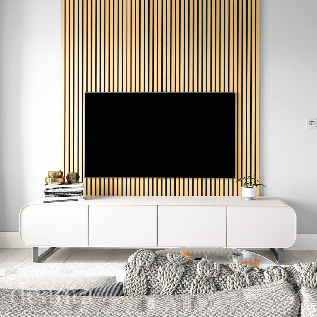 Immerse Acoustic Panelling Oak PLUS TV