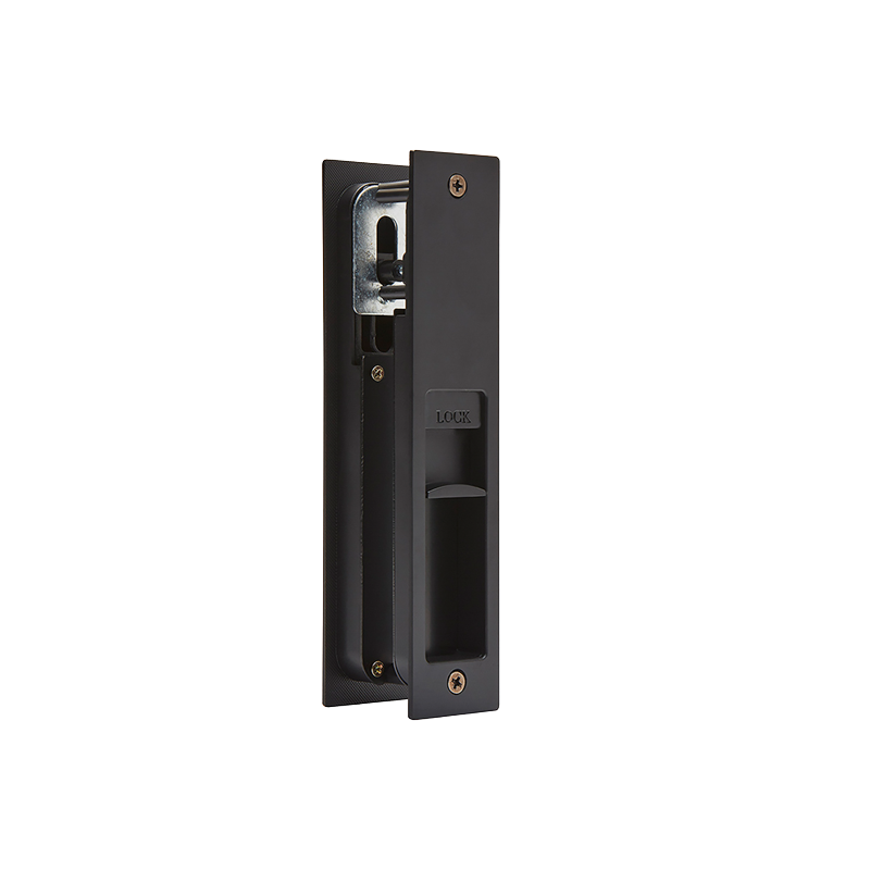 Ironmongery-Gemini-Matt-Black-Pocket-Door-Privacy-Sliding-Lock-2