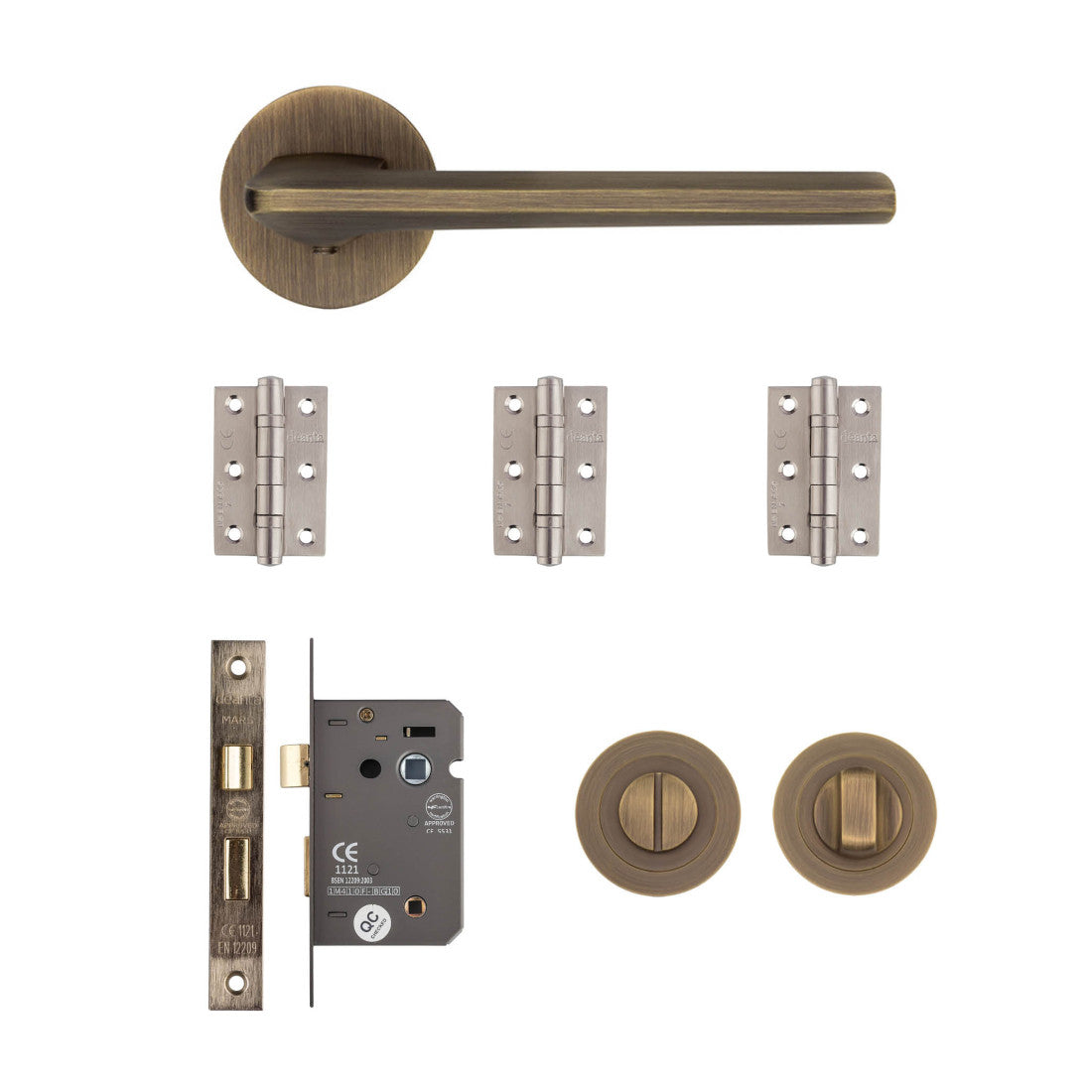 Ithaca Bathroom Kit Matt Antique Brass 2