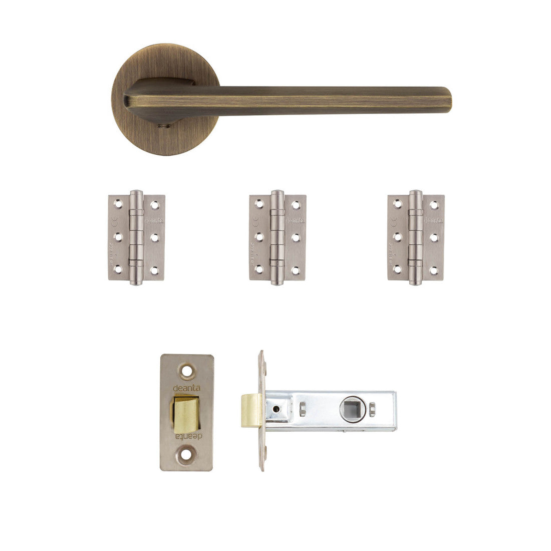 Ithaca Latch Kit Matt Antique Brass 2