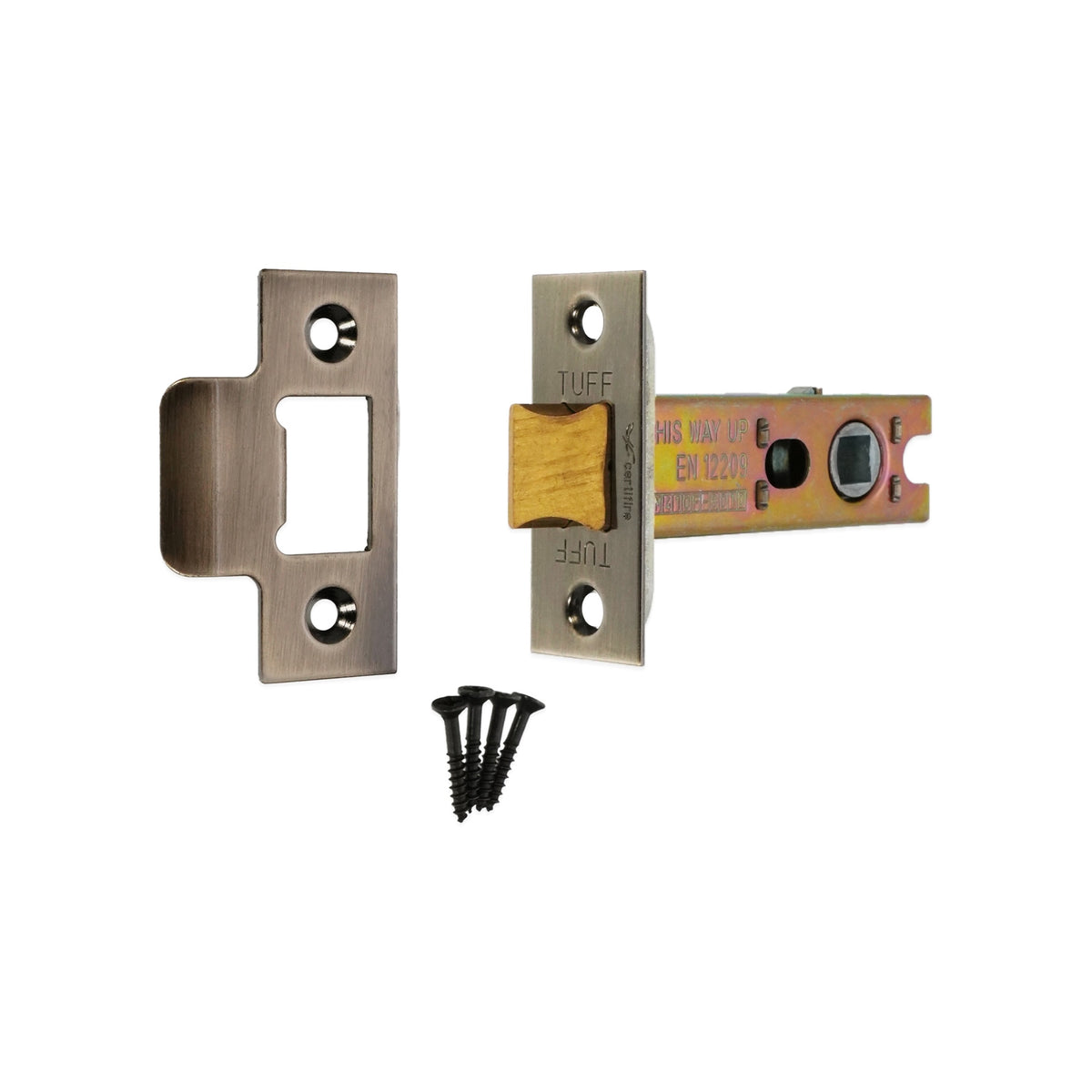 4" H/D Tubular Latch CE - Antique Brass