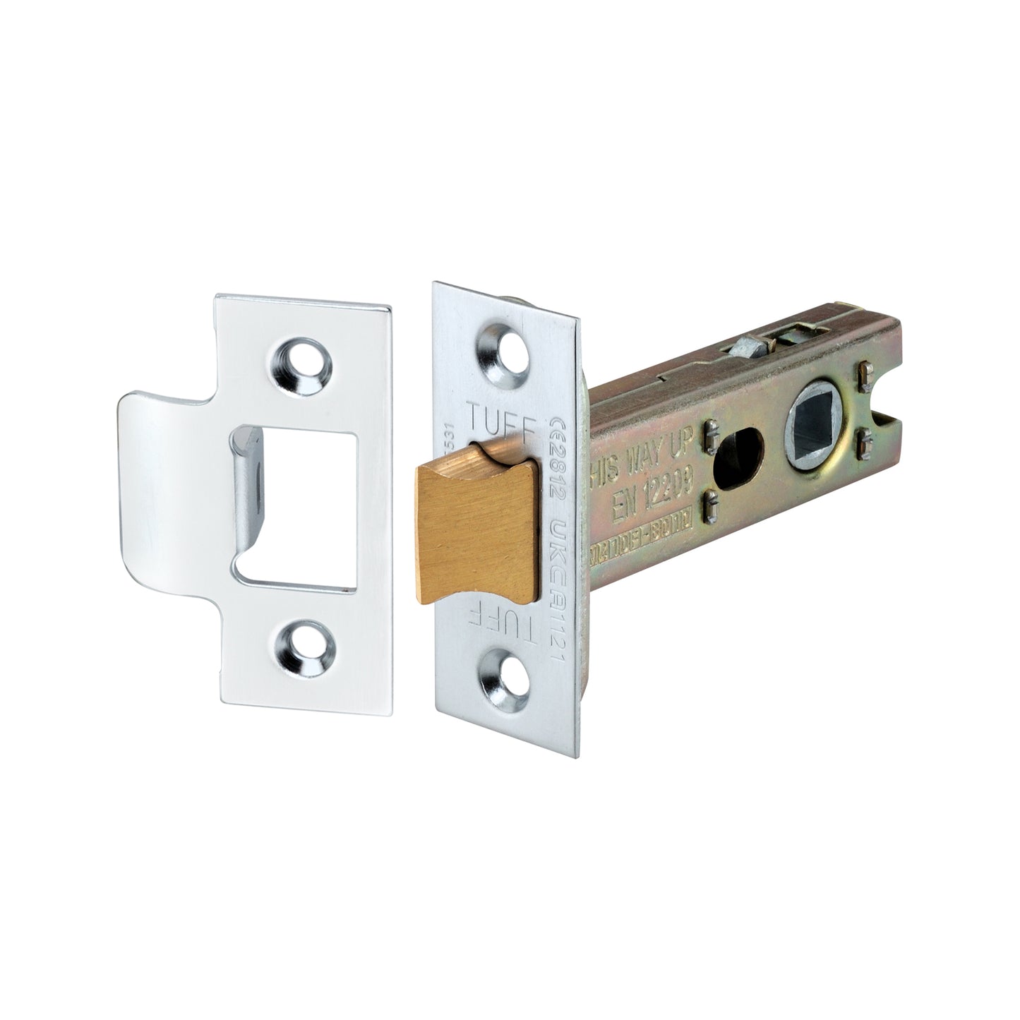 4" H/D Tubular Latch CE - Satin Chrome