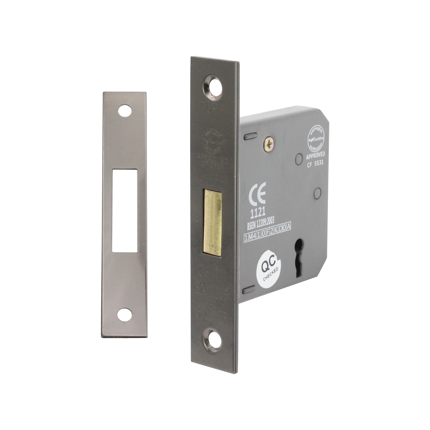 3" CE 3 Lever Dead Lock - Black Nickel