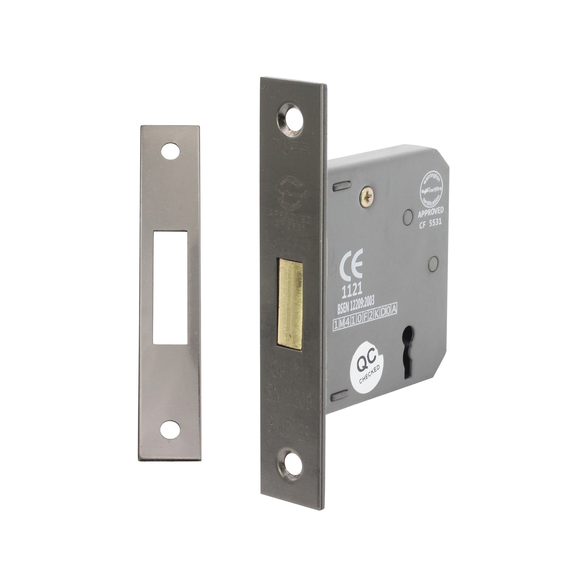 3" CE 3 Lever Dead Lock - Black Nickel