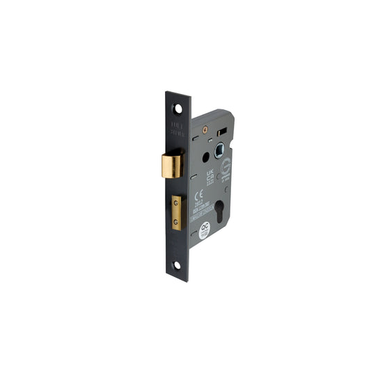 2.5" CE Euro Profile Mortice Sash Lock - Gunmetal Grey