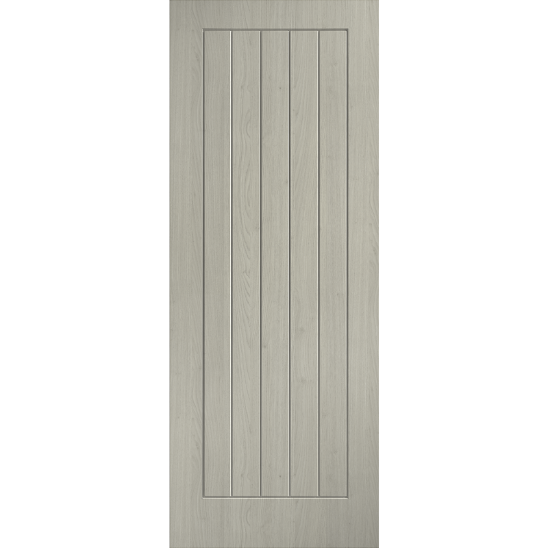 Laminate Cottage Pre-finished Light Grey Laminate Fire Door