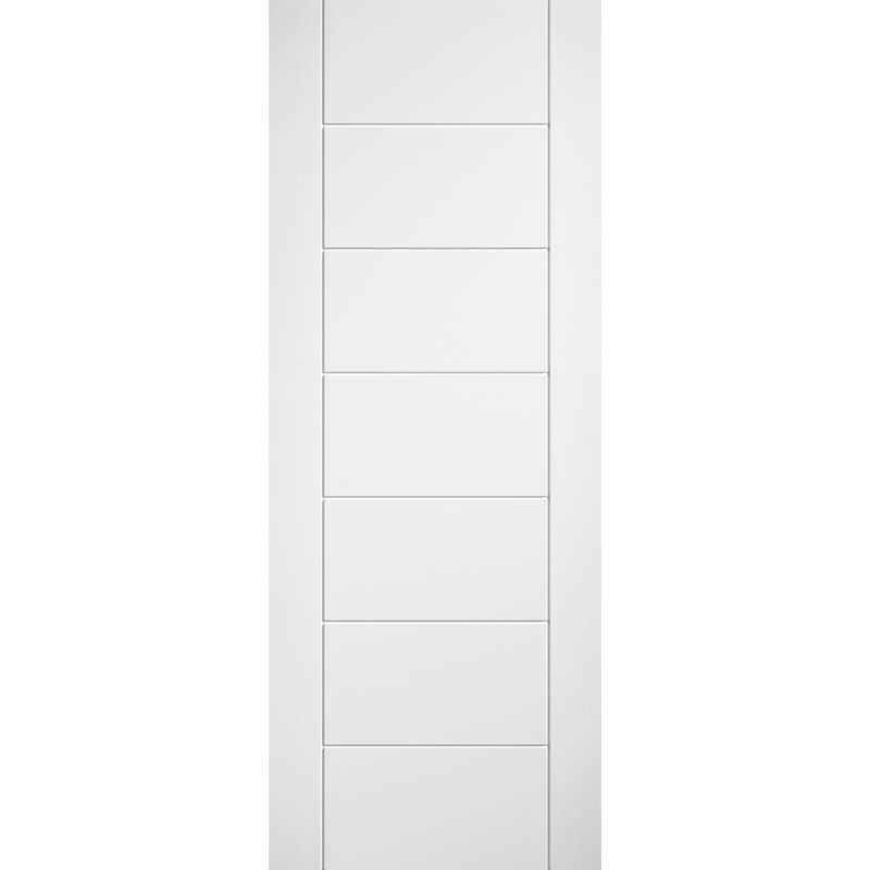 Laminate Linear 7P Pre-finished White Laminate Fire Door