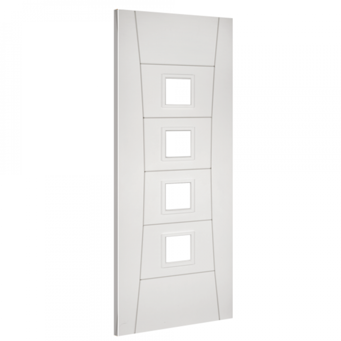 Pamplona 4L Glazed White Primed internal door 3d