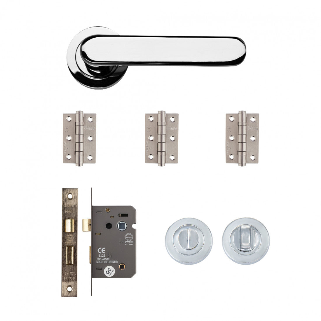 Parga Bathroom Kit Polished Chrome Finish 2