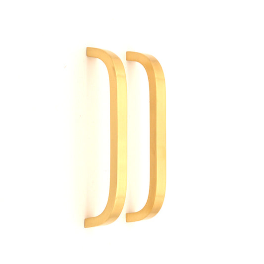 Curve Bar Cabinet Handle Satin Brass Medium