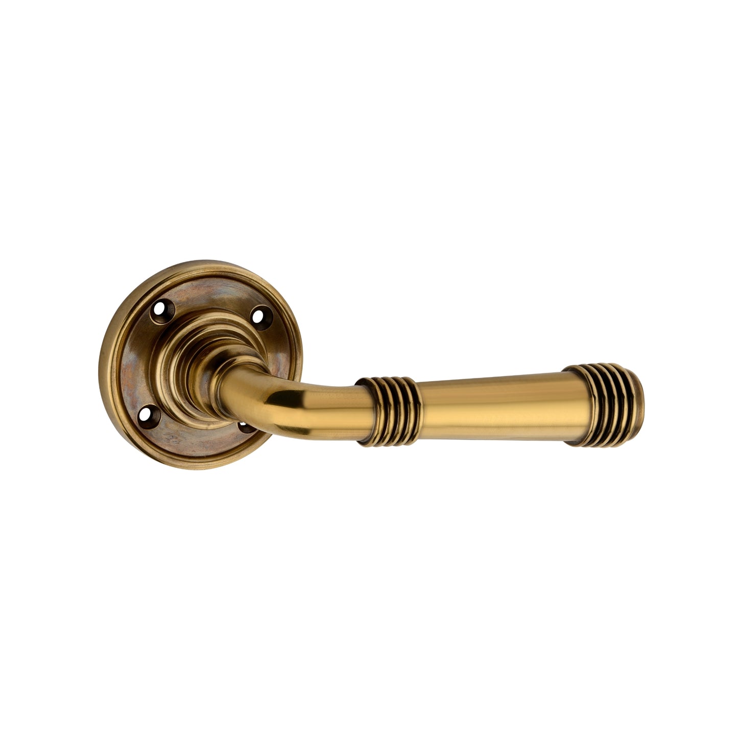 Beehive Lever on Rose Aged Brass