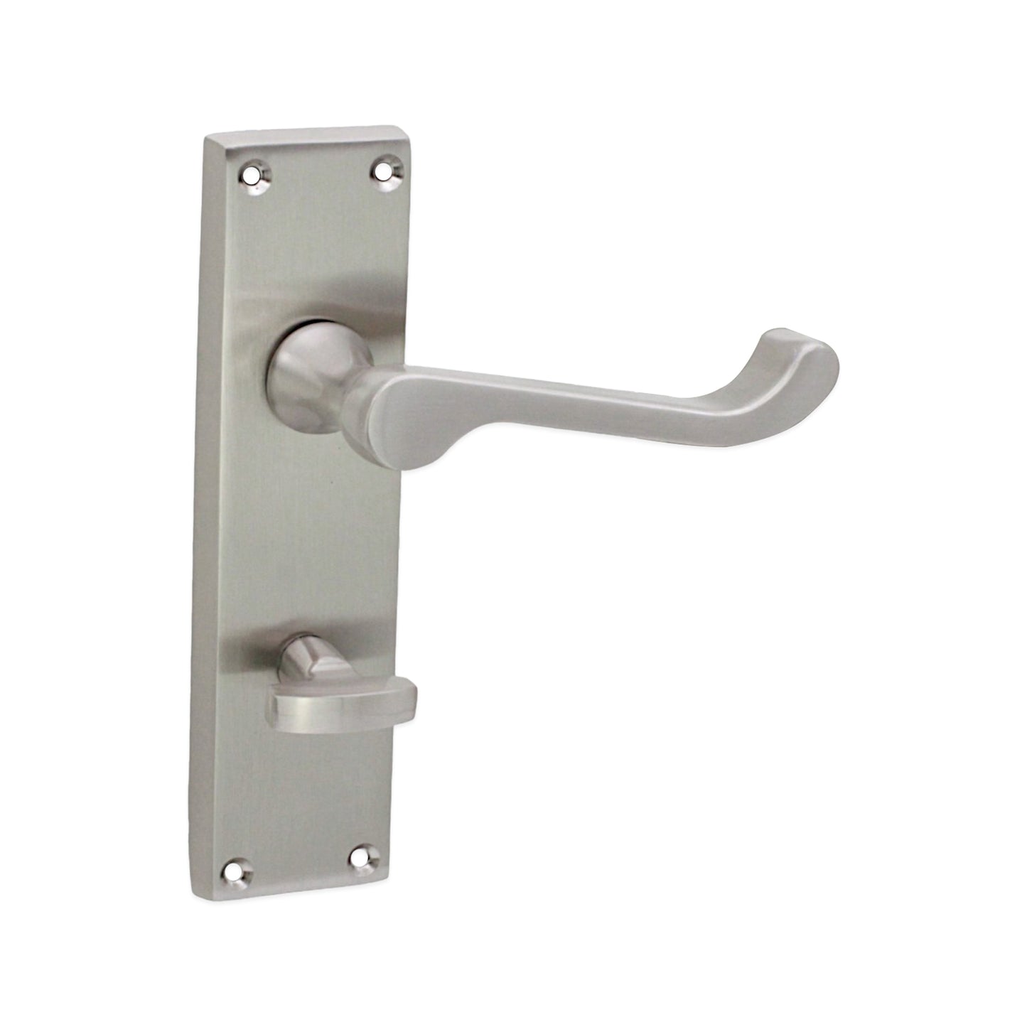 Victorian Scroll Bathroom Lever Handle 150mm Satin Nickel