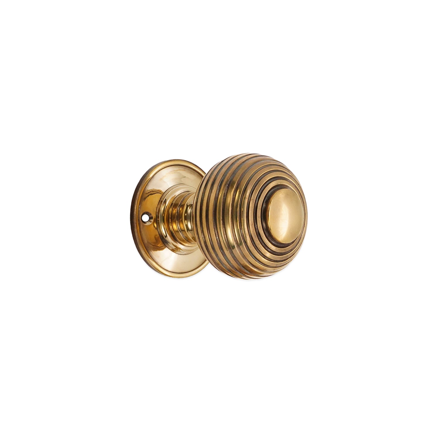 Beehive Large 60mm Mortice Door Knob Aged Brass