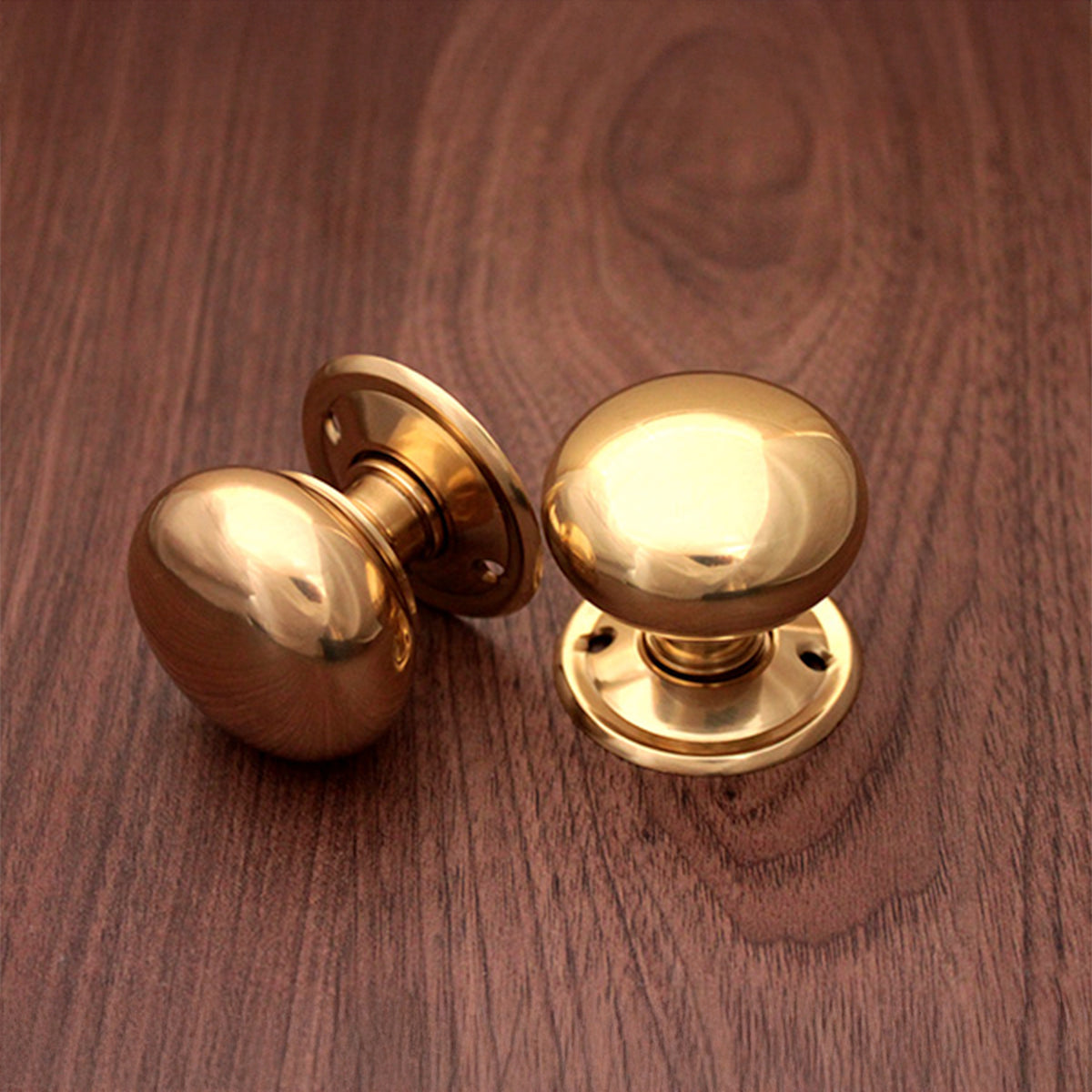Cottage Small 40mm Rim/Mortice Door Knob Polished Brass
