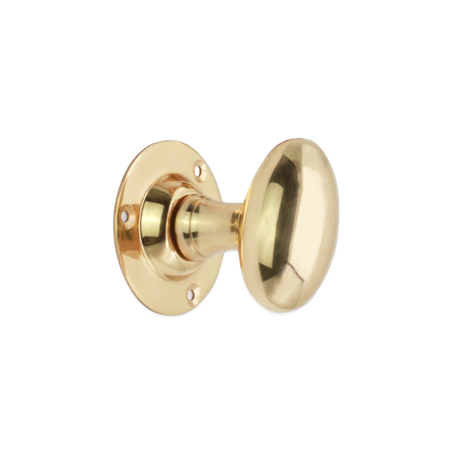 Oval Mortice Door Knob Polished Brass
