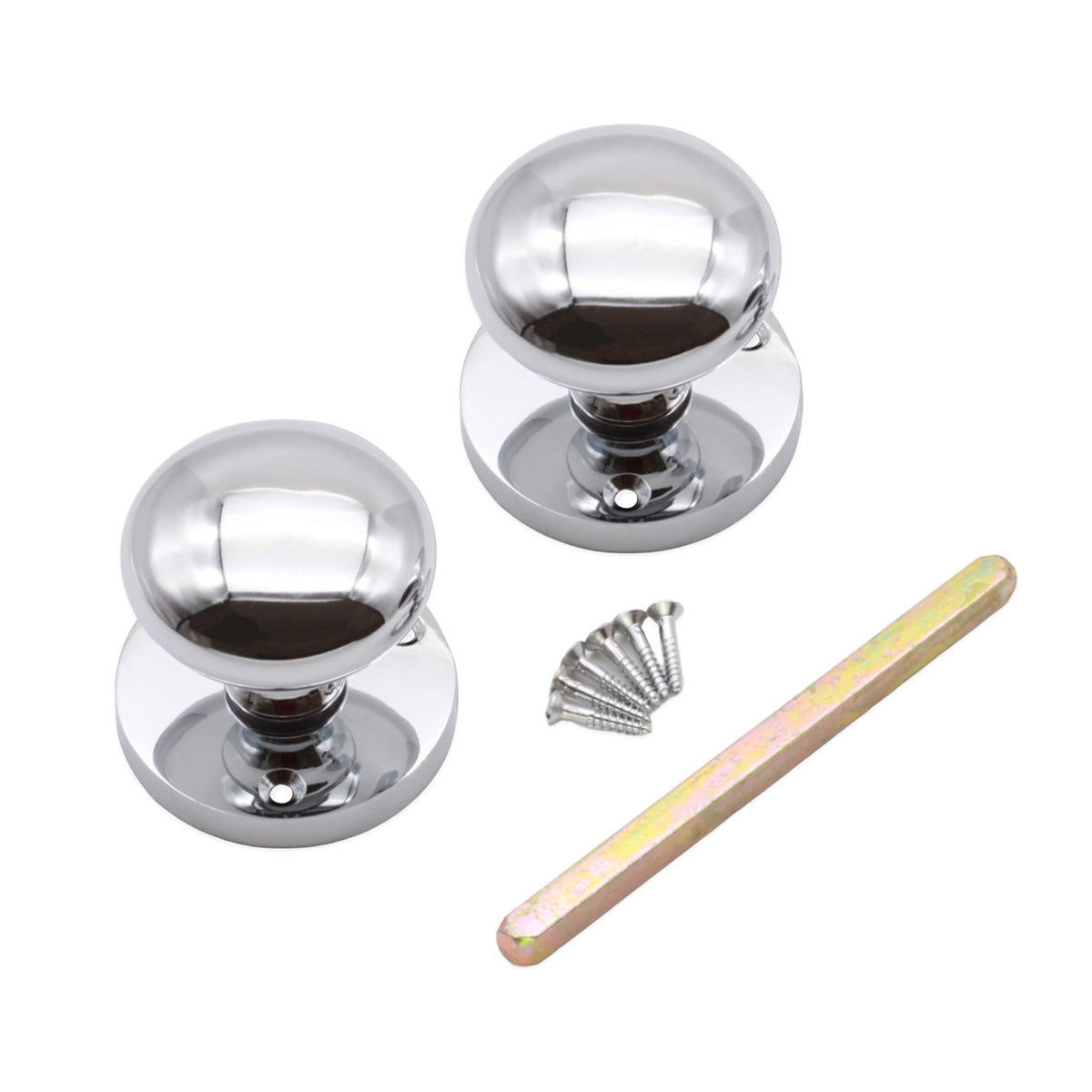 Victorian Door Knob Polished Chrome
