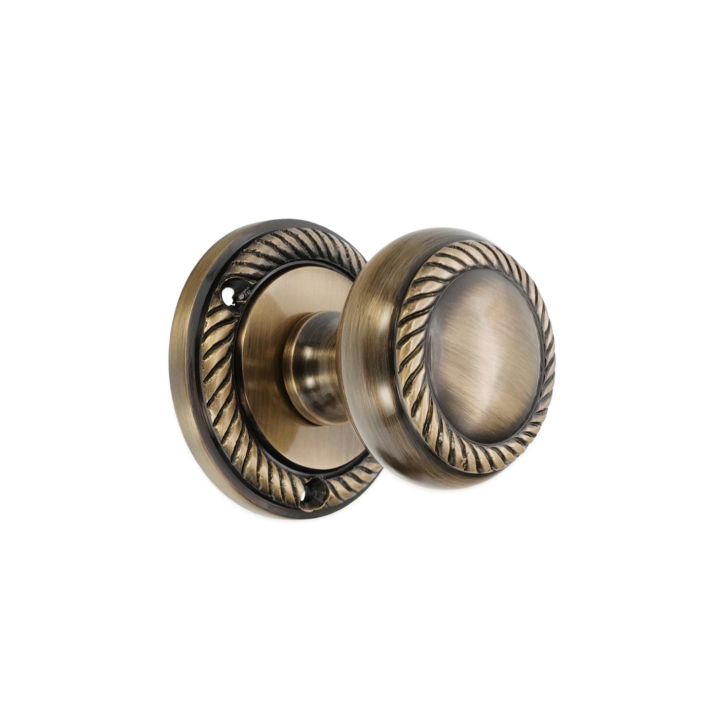 Georgian Mortice Door Knob Antique Brass