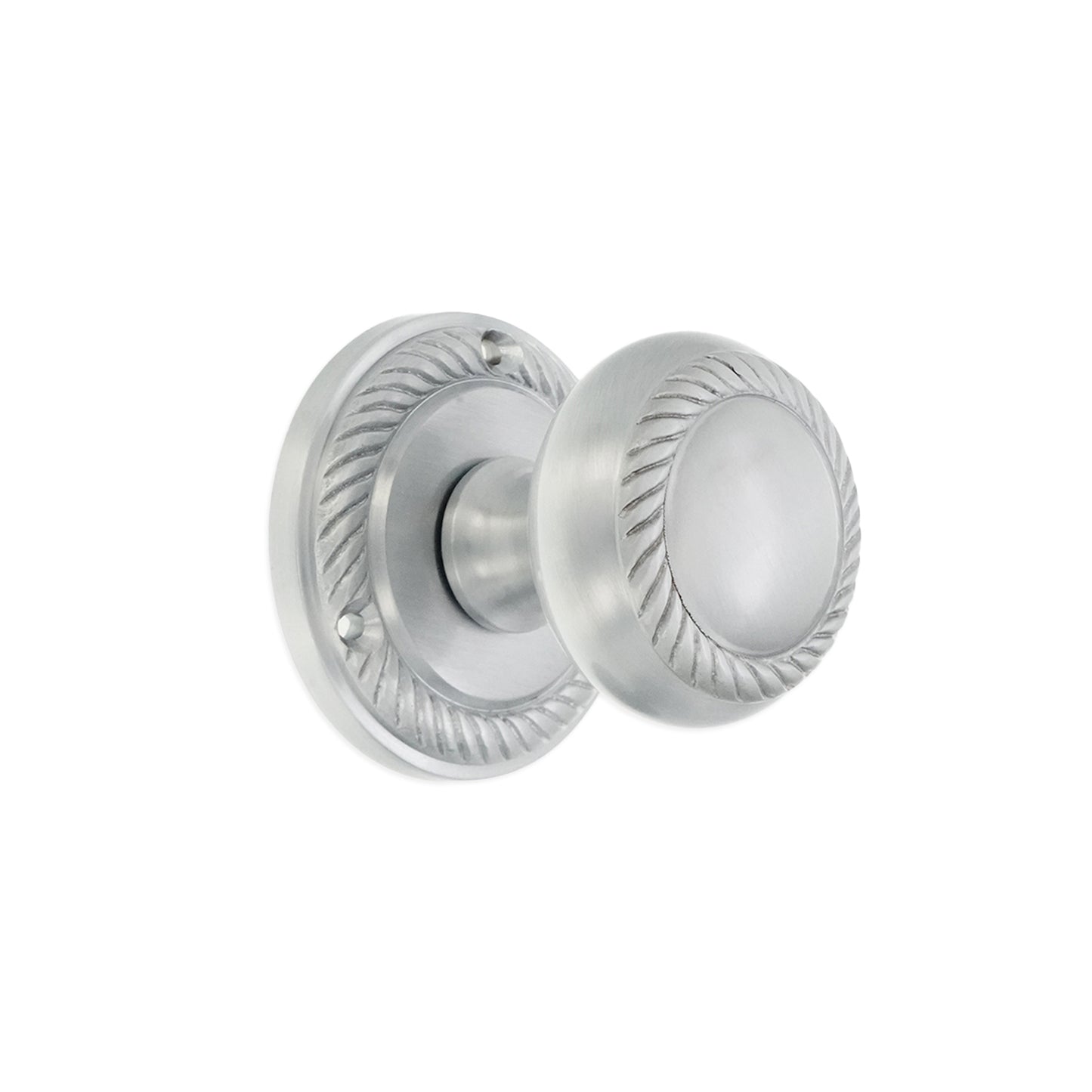Georgian Mortice Door Knob Satin Chrome