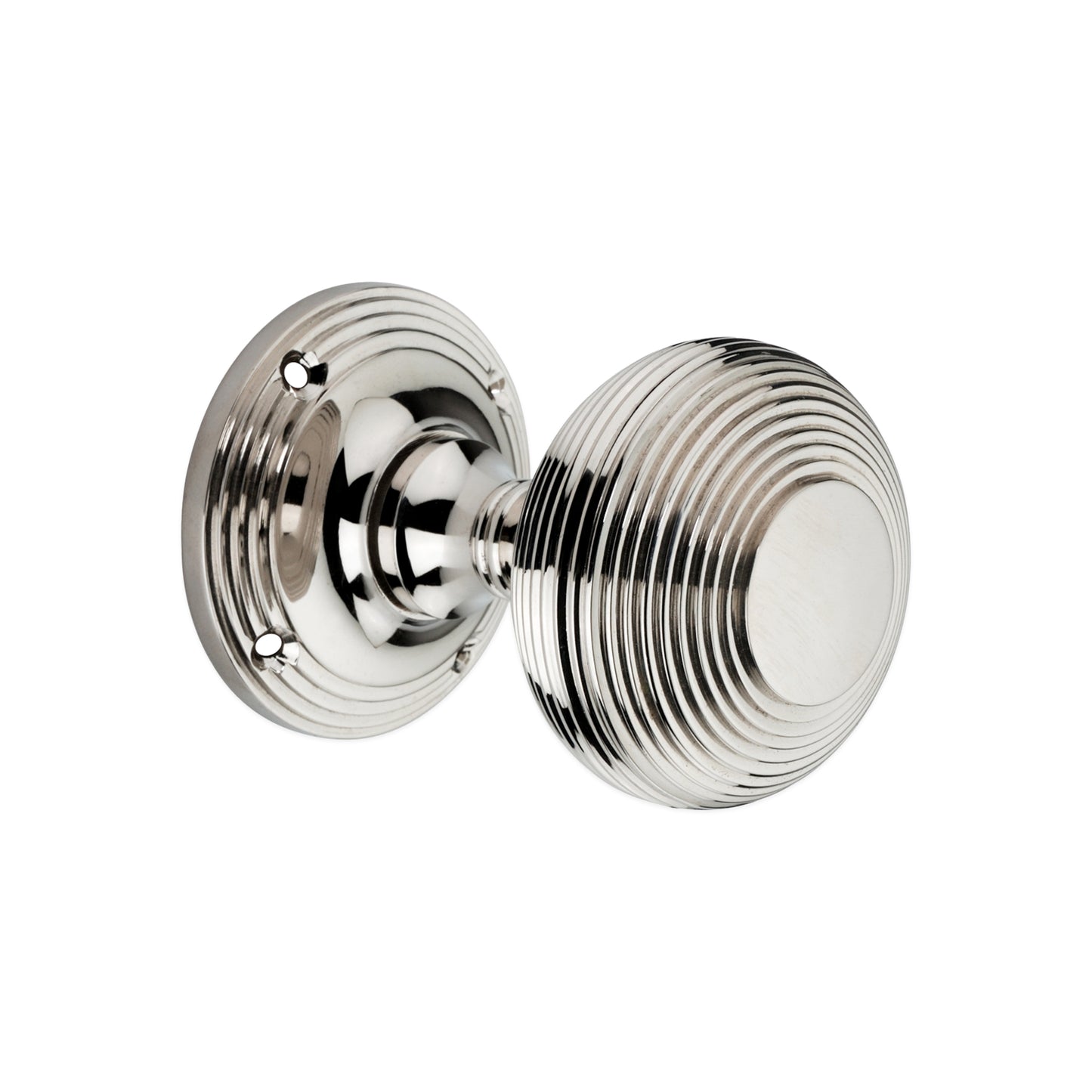 Beehive Door Knob 55mm Polished Nickel