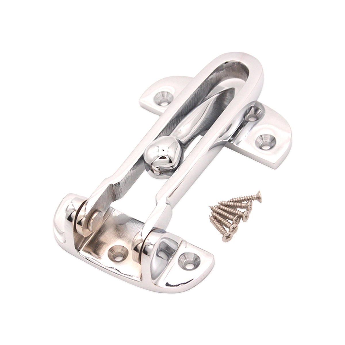 Brass Door Guard 105mm Polished Chrome