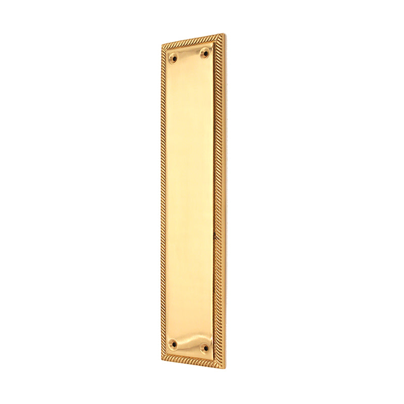 Georgian Finger Plate 300mm Polished Brass