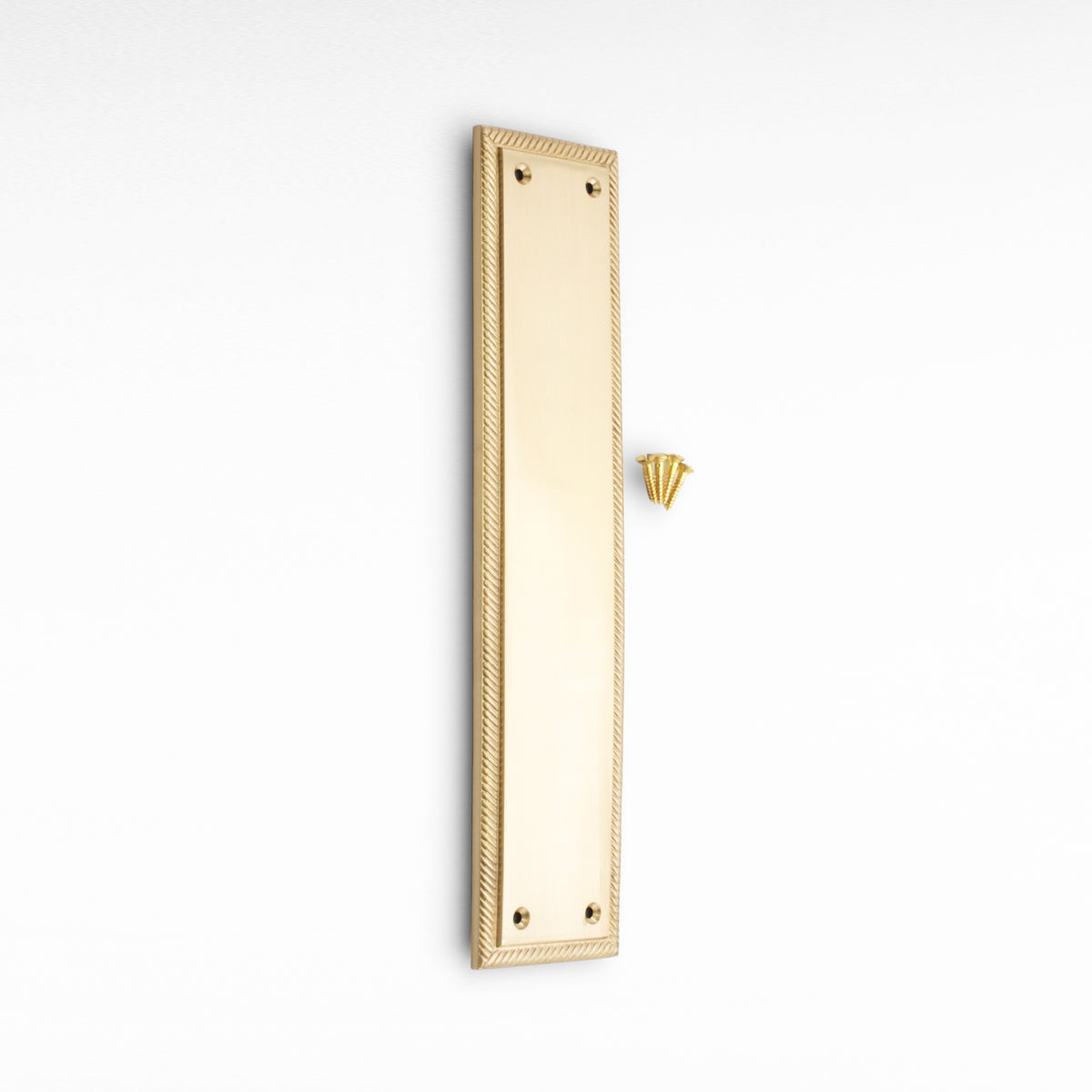 Georgian Finger Plate 300mm Satin Brass