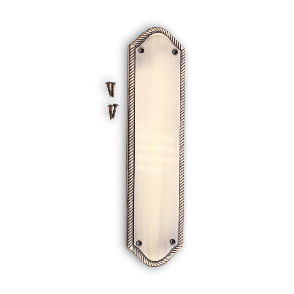 Georgian Half Round Finger Plate 300mm Antique Brass