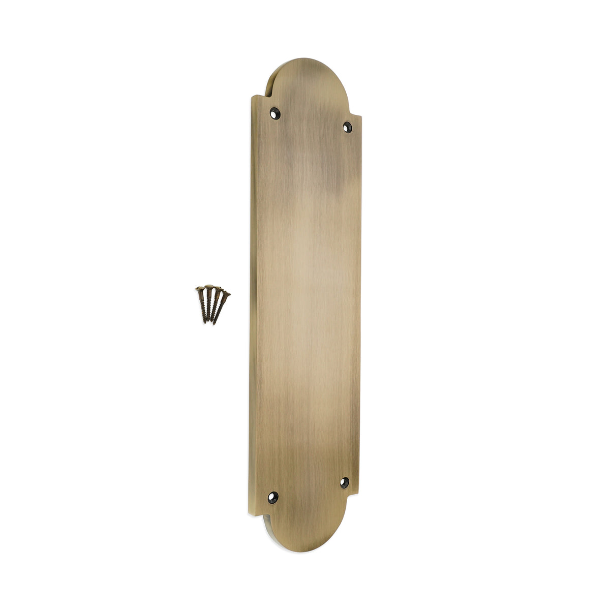 Victorian Half Round Finger Plate 300mm Antique Brass