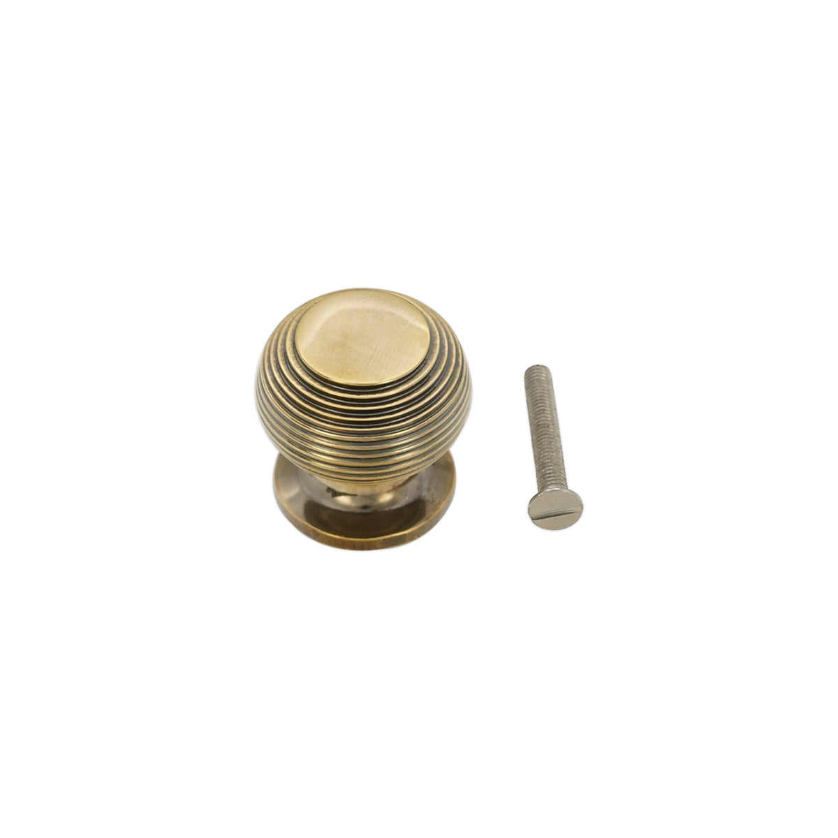 Beehive Small 30mm Cupboard Knob Aged Brass