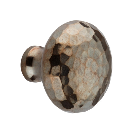 Hammered Mushroom 32mm Cupboard Knob Antique