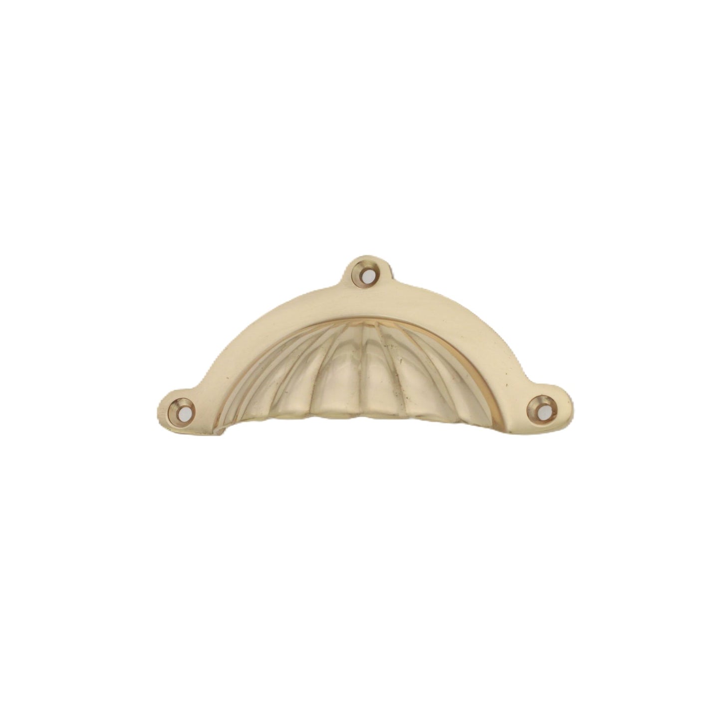 Shell Cup Pull Polished Brass
