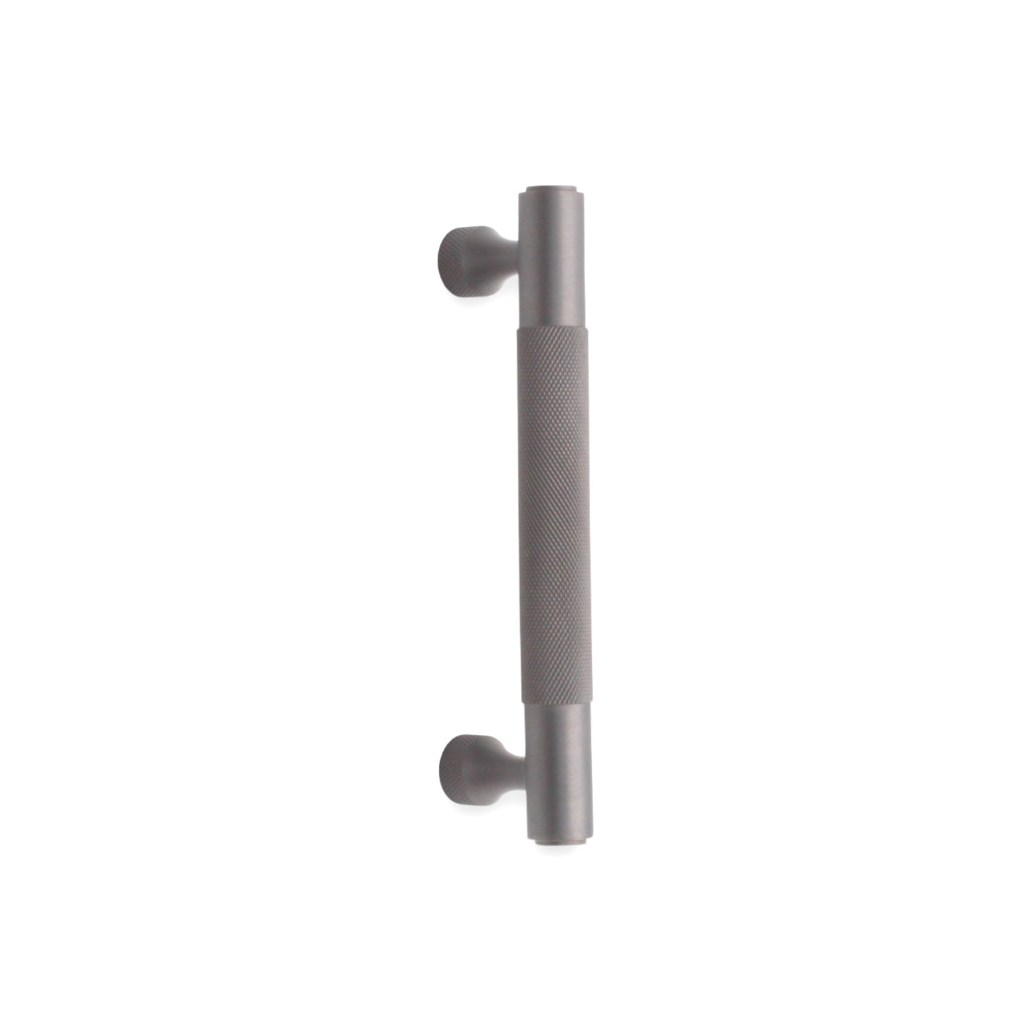 Knurled Bar Handles Medium Gunmetal Grey